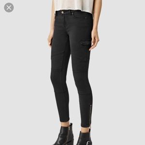 All Saints Gwen Skinny Cargo Jeans Excellent Used